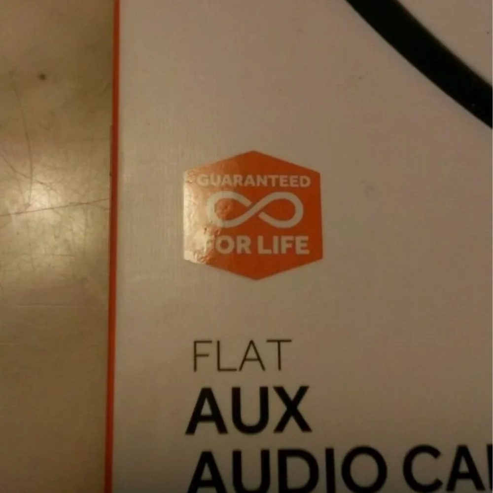 Griffin Aux Flat Audio Cable 6 Ft Black / Best Aux Cable / Aux Cord